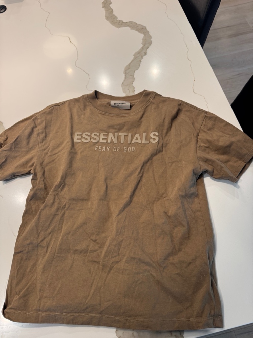 Fear of God Essentials Crewneck T-Shirt — Brown